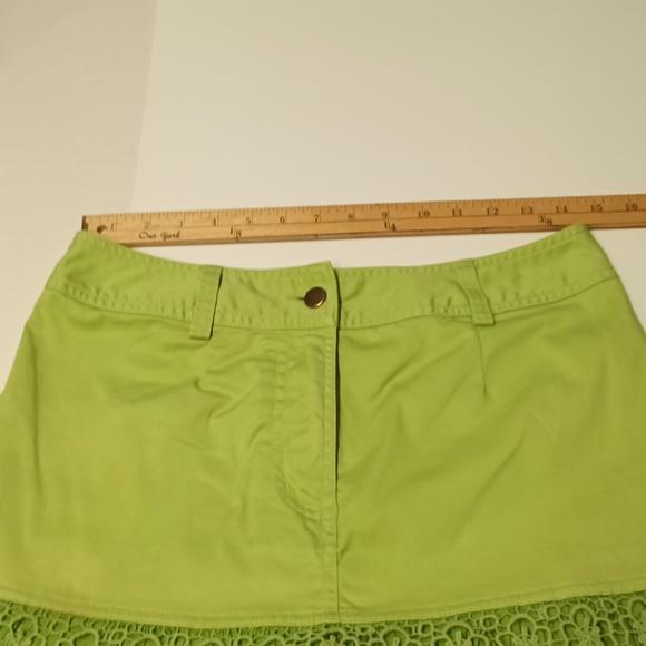 Metro style skirt| green scallop short/skirt ruffle layer embroidery Hem skirt 8 - Picture 2 of 10